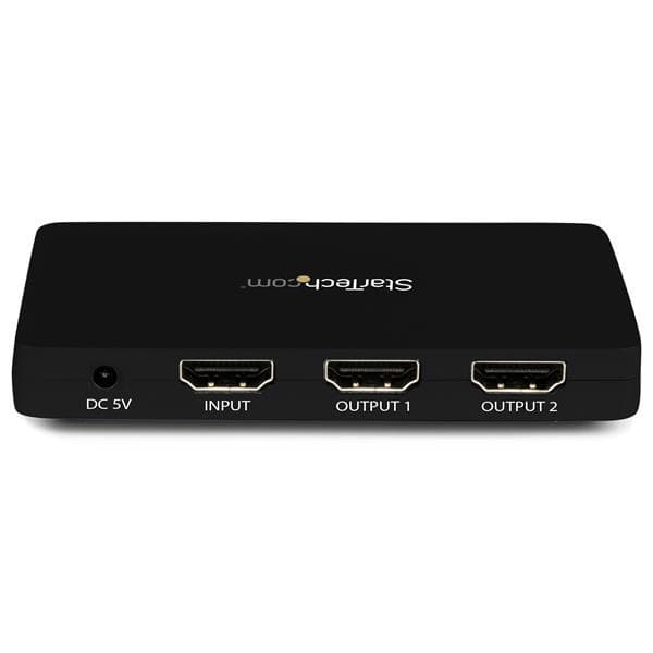 StarTech.com 4K HDMI 2-ports videodelare - 1x2 HDMI splitter w - massivt aluminiumhölje - 4K @ 30 Hz - Video-/ljudswitch - 2 x HDMI - Desktop (ST122HD