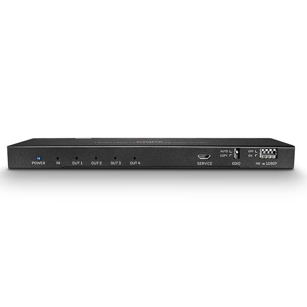 HDMI 2.0 splitter 18G med ljud, 4 portar