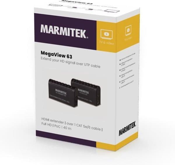 Marmitek MegaView 63 HDMI Extender (förlängning) via nätverkskabel RJ45 40 m