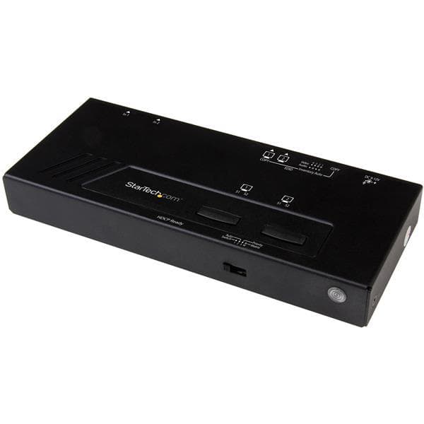 StarTech.com 2x2 HDMI Matrix Switch - 4K med snabb växling och automatisk avkänning - Video/Audio Switch - 2 x HDMI - Desktop (VS222HD4K)