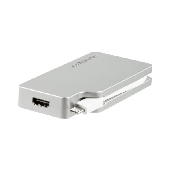 StarTech Aluminium A/V reseadapter: 4-i-1 USB-C till VGA, DVI, HDMI eller mDP - 4K