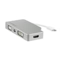 Miniatyrbild 1 av 6: StarTech Aluminium A/V reseadapter: 4-i-1 USB-C till VGA, DVI, HDMI eller mDP - 4K