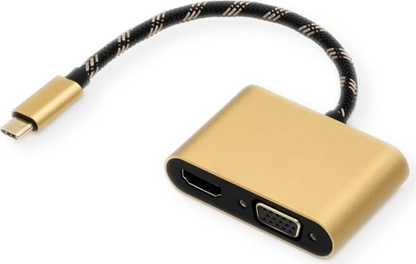 ROLINE 12.03.3165 Interface Hub USB 3.2 Gen 1 (3.1 Gen 1) Typ-C Svart - Guld (12.03.3165)