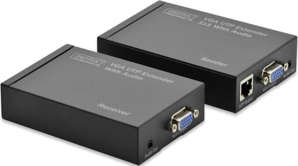 Digitus DS-53400 VGA Extender (laajennus) verkkokaapelilla RJ45 300 m
