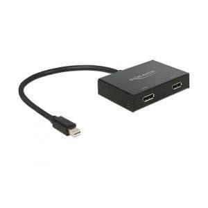 Delock DisplayPort 1.2 splitter 1 x mini DisplayPort ind > 2 x DisplayPort ud 4K (87695)