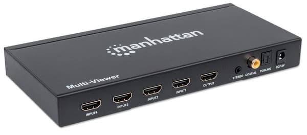 Manhattan 1080p 4-portars HDMI Multiviewer Switch - Video/Audio Switch - 4 x HDMI - Desktop (207881)