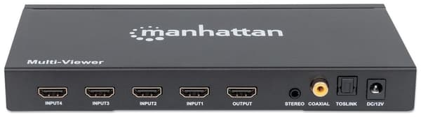 Manhattan 1080p 4-portars HDMI Multiviewer Switch - Video/Audio Switch - 4 x HDMI - Desktop (207881)
