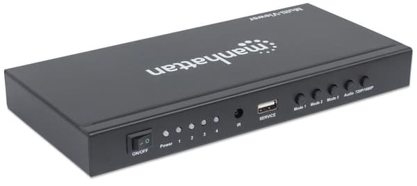 Manhattan 1080p 4-portars HDMI Multiviewer Switch - Video/Audio Switch - 4 x HDMI - Desktop (207881)