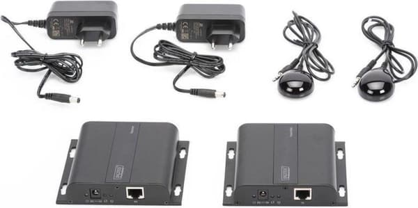 Digitus DS-55122 audio/video laajennin AV lähetin ja vastaanotin Musta