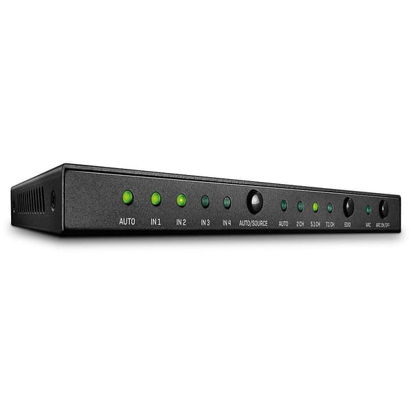 Lindy HDMI 2.0 18G Switch med ljud - Video/Audio Switch - 4 x HDMI - Desktop (38249)