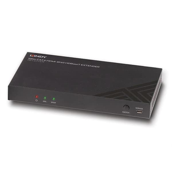 LINDY - video-, ääni-, infrapuna- ja sarjalaajennus - vastaanotin - HDMI, HDBaseT - yli CAT 6 - jopa 100 m (38342)