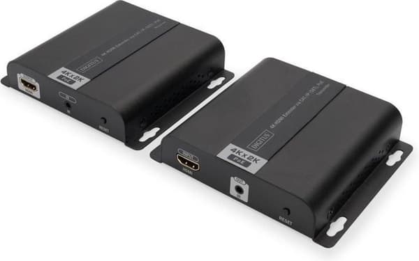 Digitus DS-55124 audio/video laajennin AV lähetin ja vastaanotin Musta