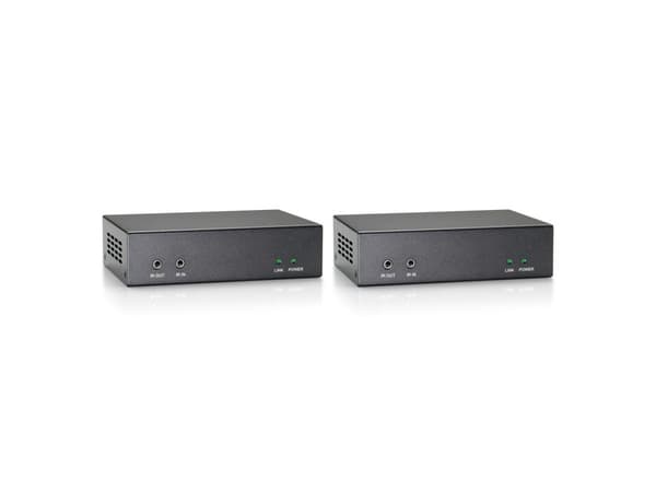 LevelOne HVE-9200 HDMI O.CAT.5 EXT.KIT HDMI över Cat 5 Amplifier Kit, HDBaseT, 100m, Enkel plug and play-installation, Inbyggd EDID Hotplug Detection,