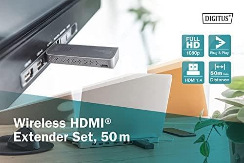 DIGITUS DS-55318 - Lähetin ja vastaanotin - Langaton video-/audiolaajennus - 802.11ac - jopa 50 m