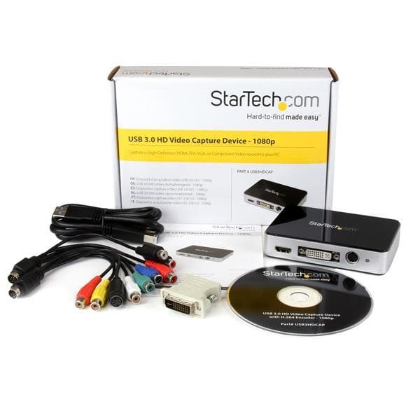 StarTech .com USB 3.0 HDMI -videonsieppauslaite - Ulkoinen sieppauskortti - USB 3.0 -videon sieppaaja - HDMI/DVI/VGA/komponentti HD PVR -videon sieppa