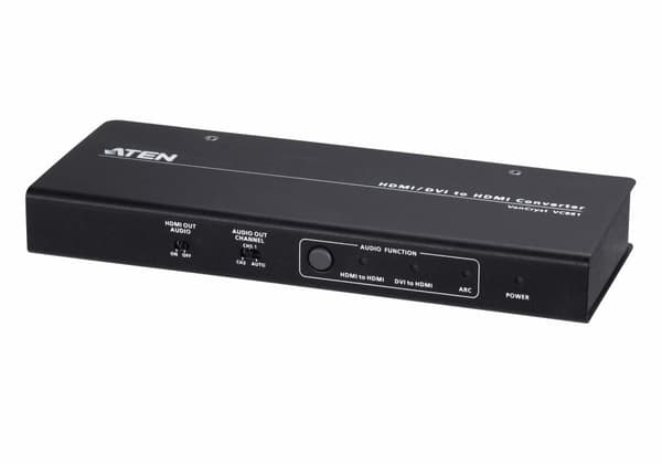 Aten 4K HDMI/DVI til HDMI-konverter med Audio De-Embedder - 3840 x 2160 pixels - AV Repeater - 3 m - Kablet - 3D - HDCP (VC881-AT-G)