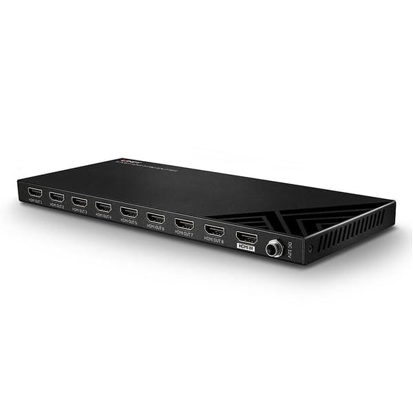 Lindy 38237 - HDMI - 8x HDMI - 3840 x 2160 pikseliä - musta - metalli - 4K Ultra HD (38237)