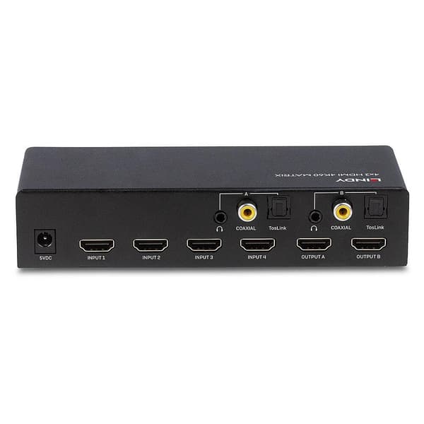 LINDY 4x2 HDMI 2.0 18G Matrix Switch 38084