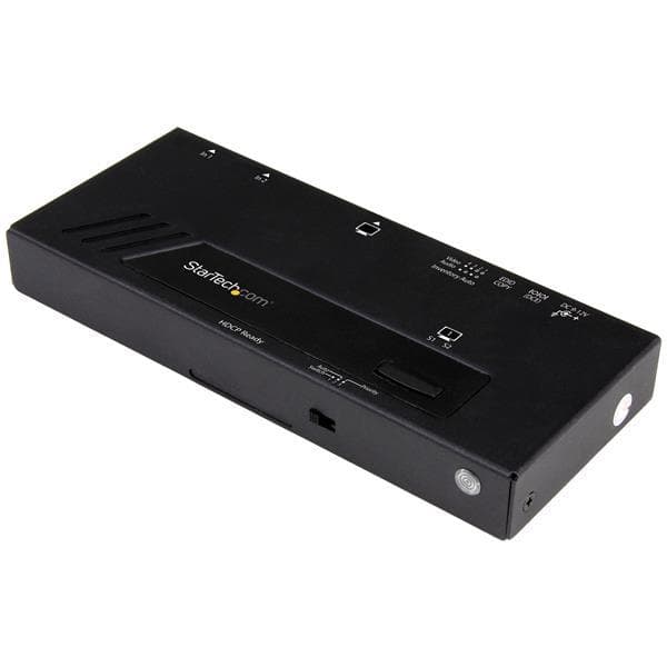 StarTech.com 2-ports HDMI automatisk videoswitch - 4K med snabbväxling - Video/ljudswitch - 2 x HDMI - Desktop (VS221HD4KA)