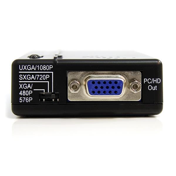 StarTech.com Composite og S-Video til VGA Video Converter med Scaler - Video Converter - Sort (VID2VGATV2)