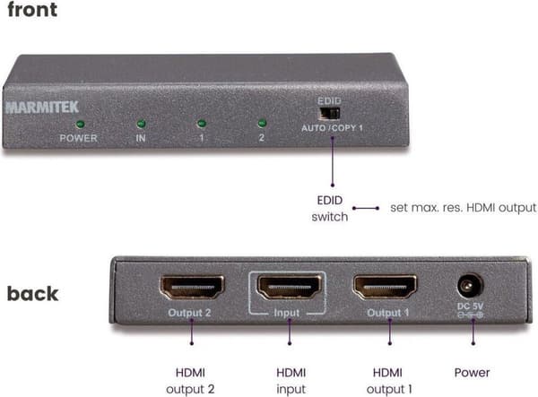Marmitek Split 612 UHD 4K 2.0 HDMI Splitter