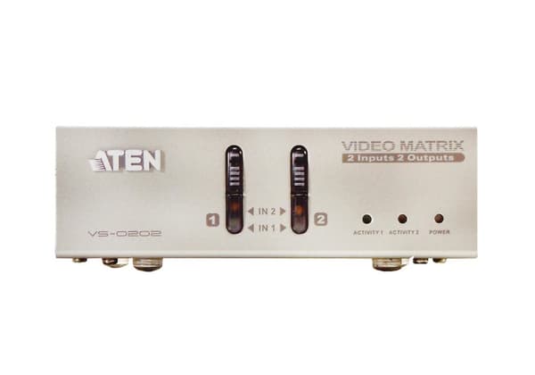 KVM Matrix Switch & Audio Support 2 PC till 2 skärmar