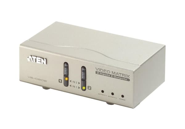 KVM Matrix Switch & Audio Support 2 PC-2 Display