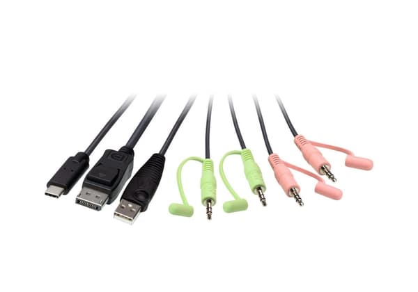 ATEN 2-portars USB-C DisplayPort-kabel KVM-switch - 4096 x 2160 pixlar - 4K Ultra HD - 0,74 W - Svart (CS52DP)