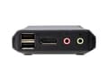 Miniatyrbild 2 av 6: ATEN 2-portars USB-C DisplayPort-kabel KVM-switch - 4096 x 2160 pixlar - 4K Ultra HD - 0,74 W - Svart (CS52DP)