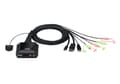 Miniatyrbild 1 av 6: ATEN 2-portars USB-C DisplayPort-kabel KVM-switch - 4096 x 2160 pixlar - 4K Ultra HD - 0,74 W - Svart (CS52DP)