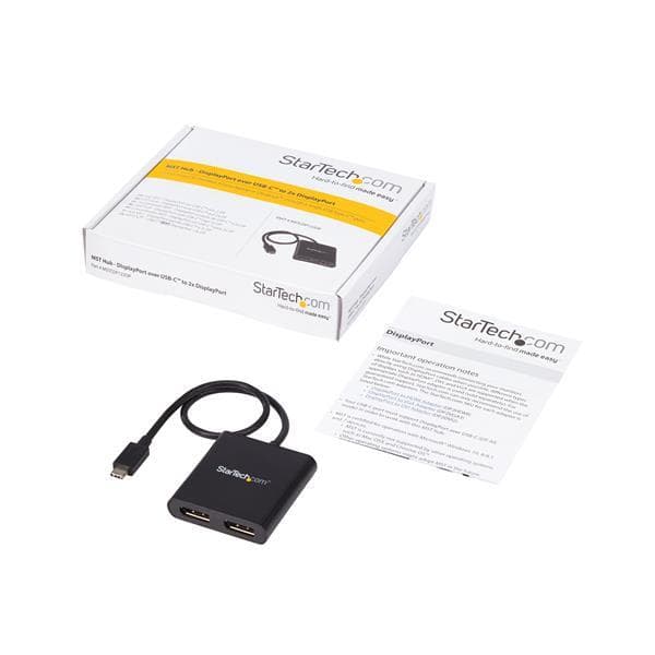 StarTech.com MSTCDP122DP USB-grafikadapter 3840 x 2160 pixlar Svart