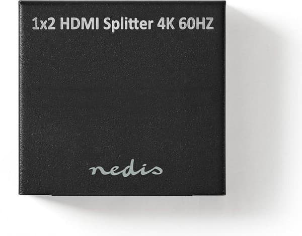 Nedis HDMI™ Splitter | 2 port(ar) | HDMI™-ingång | 2x HDMI™-utgång | 4K@60Hz | 18 Gbps | Metall | antracit