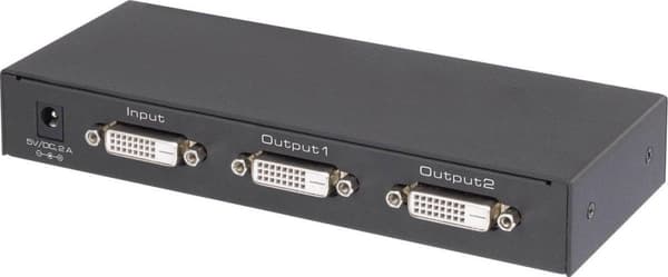 Renkforce 2-portars DVI-splitter Ultra HD-kompatibel 3840 x 2160 pixlar svart