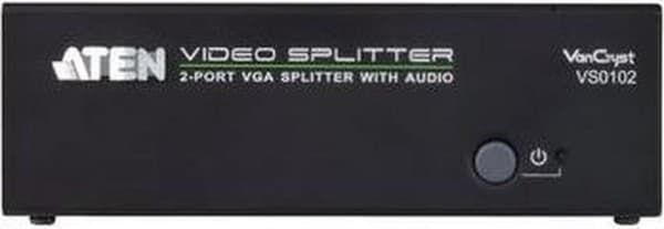 2-portar med ljud-understöd VGA Splitter Svart
