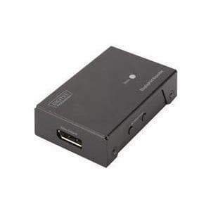 Assmann/Digitus 4K DISPLAYPORT REPEATER Forlænger DisplayPort-signaler op til 20 meter i Full HD og op til 13 meter i UHD 4K opløsning, DisplayPort Re