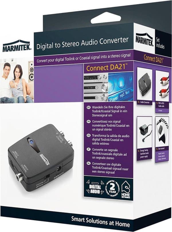 Marmitek Connect DA21 - Audio Converter Digital til Analog stereolyd