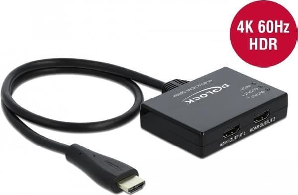 DeLock - Video/Audio Splitter - 2 x HDMI - Desktop (87747)