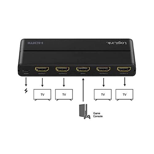 LogiLink HD0037 - HDMI splitter, 1x4 port, 4K/60 Hz, nedskalare