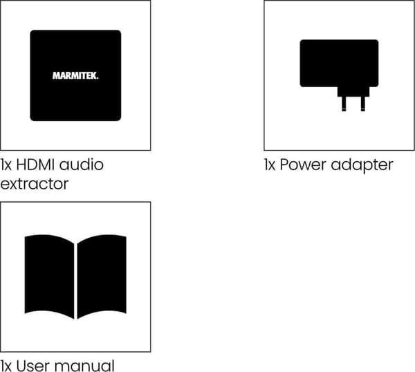 Marmitek - Ljudkabel - HDMI ljudextraktor med ARC - 4K