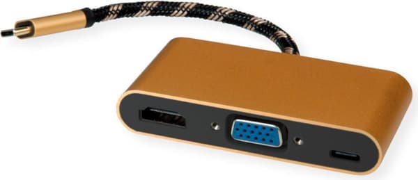 ROLINE 12.03.3155 Interface Hub USB 3.2 Gen 1 (3.1 Gen 1) Typ-B Svart - Guld - Vit (12.03.3155)