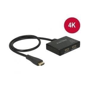 Delock HDMI Splitter 1 x HDMI in > 2 x HDMI ut 4K 30 Hz (87700)
