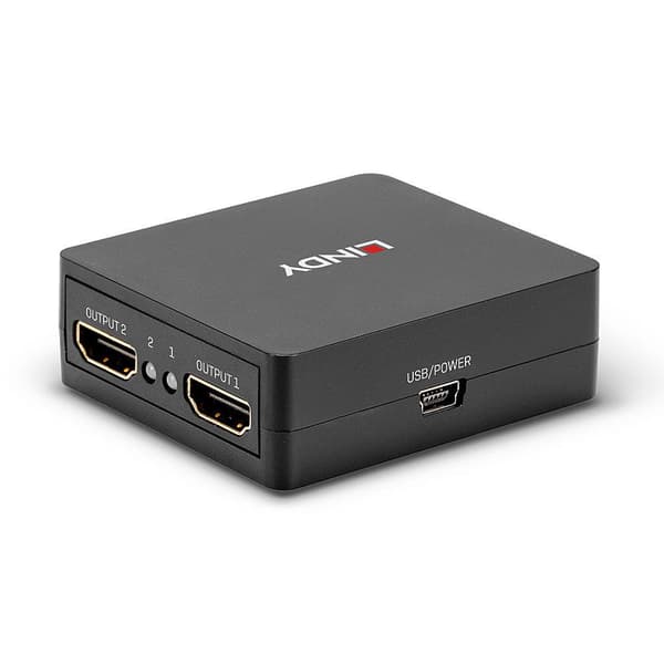 LINDY 2-portars HDMI 18G splitter, kompakt, 025.38358
