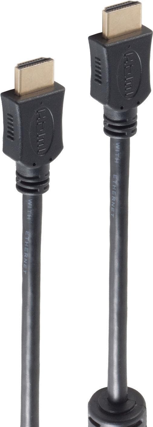 shiverpeaks ®-BASIC-S--HDMI A -liitin HDMI A -liittimeen, kullatut ferriitillä varustetut koskettimet, Full HD, ULTRA HD, 3D, HEAC, 10,0 m (BS77478-FE