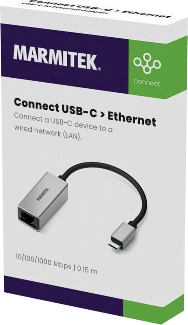 Marmitek Adapter USB-C > Ethernet - USBC till RJ45 Converter