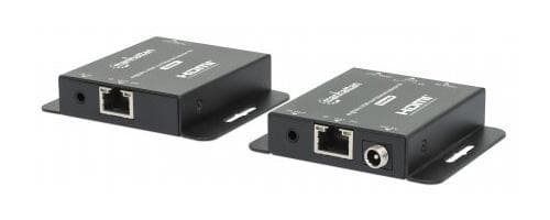 MANHATTAN 4K@30Hz HDMI over Ethernet-forlængersæt HDMI-signaludvidelse med 4K@30Hz op til 40 m eller 1080p@60Hz op til 70 m via et enkelt Cat6 netværk