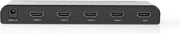 Nedis HDMI™ Splitter | 4-portars port(ar) | HDMI™-ingång | 4x HDMI™-utgång | 4K@60Hz | 18 Gbps | Metall | Antracit