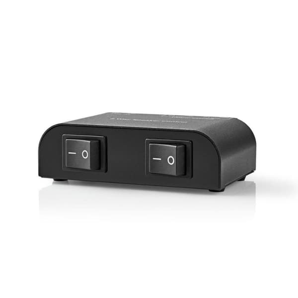 Nedis ASWI2602BK Högtalarswitch 2 portar Klämmaslutning Svart