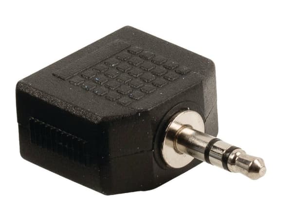 Valueline VLAB22945B Audio splitter 3,5 mm hane - 2x hona svart