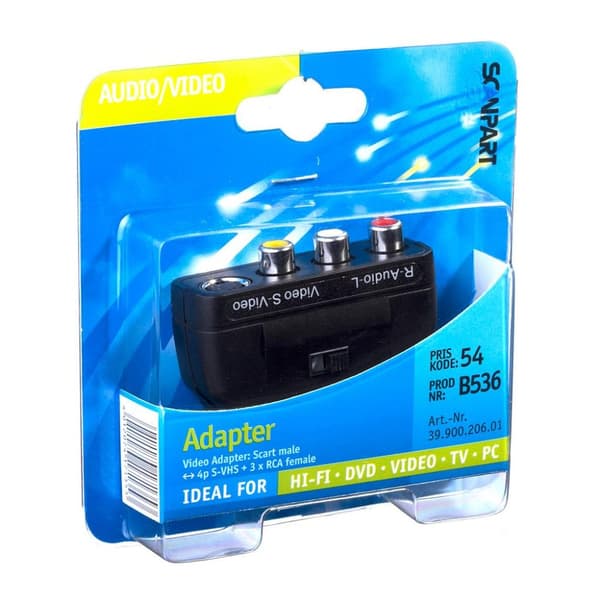 Scanpart Adapter 3xtulp Och Svhs Och Switch