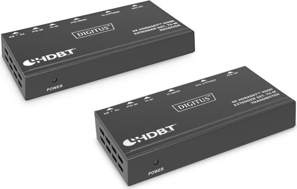 Digitus 4K HDBaseT™ HDMI-forlængersæt - 70 m - AV-sender og -modtager - 70 m - Kablet - Sort - HDCP (DS-55520)